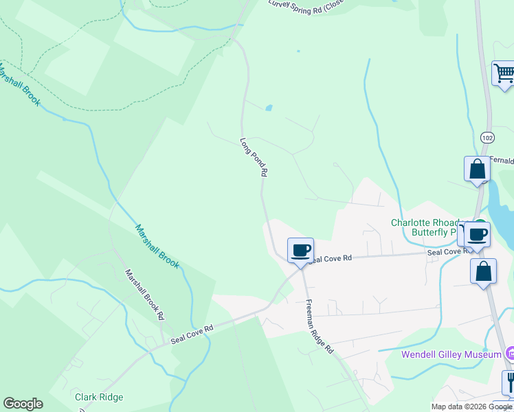 map of restaurants, bars, coffee shops, grocery stores, and more near 27 Long Pond Road in Southwest Harbor