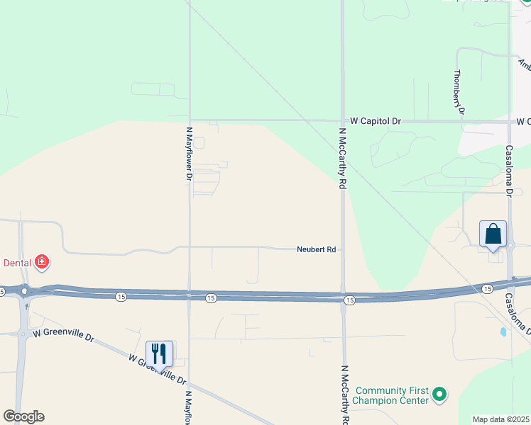 map of restaurants, bars, coffee shops, grocery stores, and more near 5570 Neubert Road in Appleton