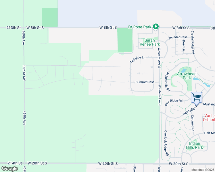 map of restaurants, bars, coffee shops, grocery stores, and more near 1319 Keystone Circle in Brookings