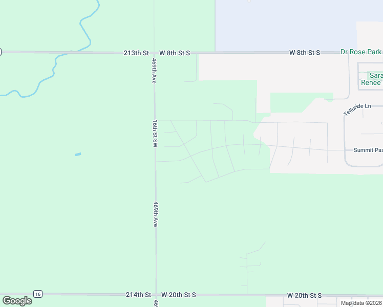 map of restaurants, bars, coffee shops, grocery stores, and more near 21347 469th Avenue in Brookings
