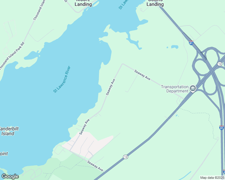 map of restaurants, bars, coffee shops, grocery stores, and more near 43139 Seaway Avenue in Alexandria Bay