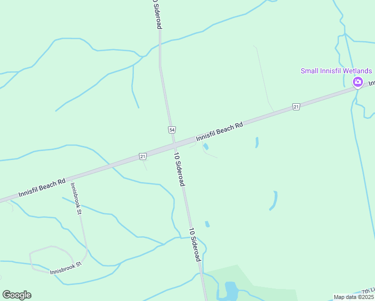 map of restaurants, bars, coffee shops, grocery stores, and more near Innisfil Beach Road in Innisfil