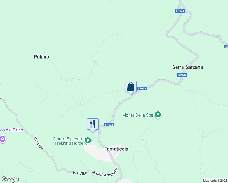 map of restaurants, bars, coffee shops, grocery stores, and more near 5 Via Pulano in Castel D`Aiano