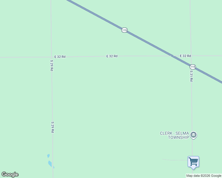 map of restaurants, bars, coffee shops, grocery stores, and more near 2300 East 32 Road in Cadillac