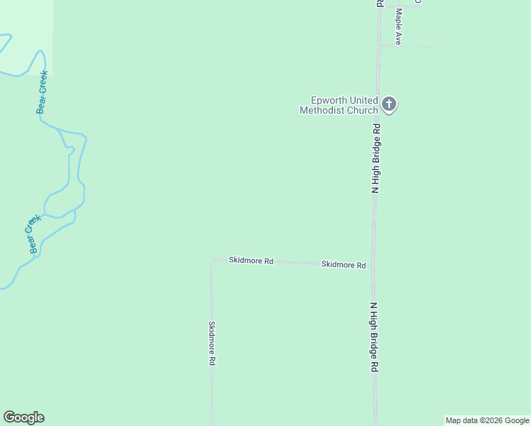 map of restaurants, bars, coffee shops, grocery stores, and more near 3364 Skidmore Road in Brethren