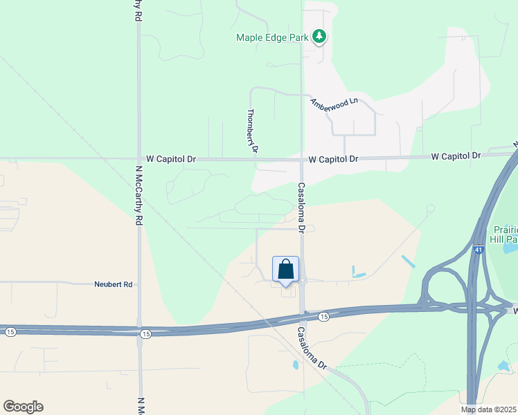 map of restaurants, bars, coffee shops, grocery stores, and more near 3301 North Casaloma Drive in Appleton