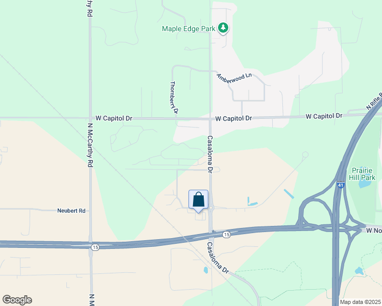 map of restaurants, bars, coffee shops, grocery stores, and more near 3301 North Casaloma Drive in Appleton