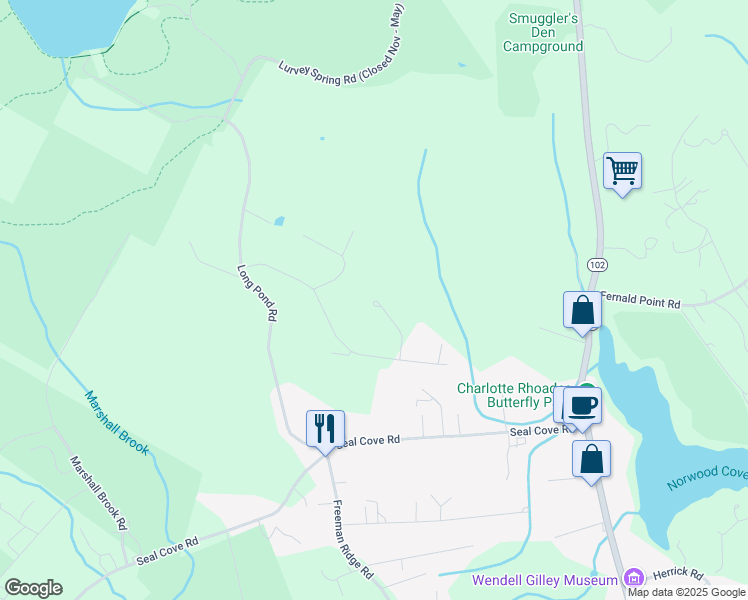 map of restaurants, bars, coffee shops, grocery stores, and more near 27 Salem Towne Road in Southwest Harbor