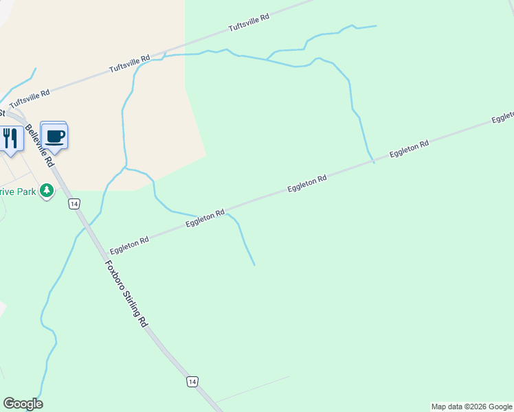 map of restaurants, bars, coffee shops, grocery stores, and more near 164 Eggleton Road in Quinte West