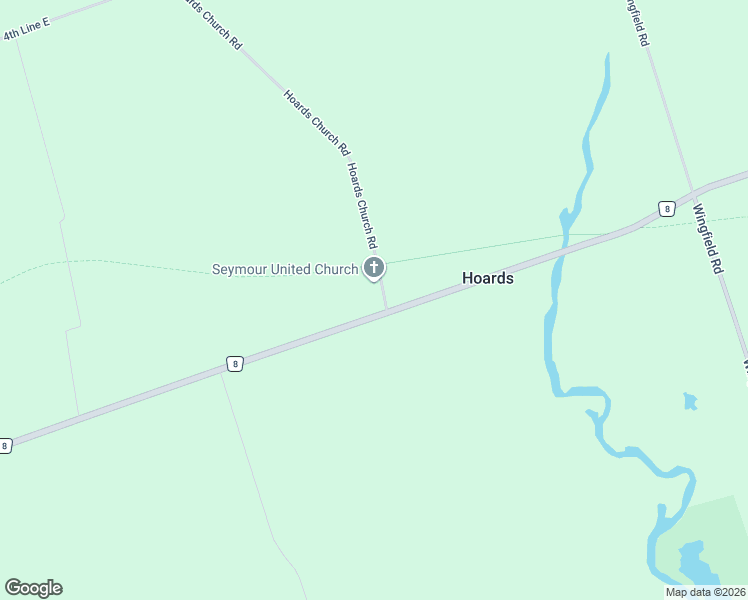 map of restaurants, bars, coffee shops, grocery stores, and more near 22 Hoards Church Road in Harcourt