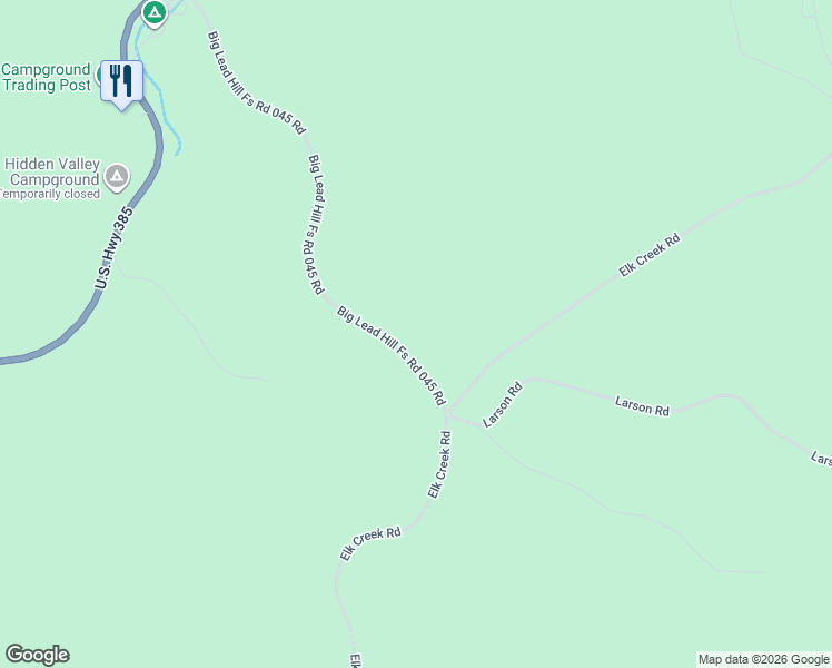 map of restaurants, bars, coffee shops, grocery stores, and more near Big Lead Hill Fs Road 045 Road in Deadwood
