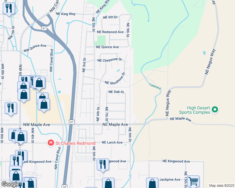 map of restaurants, bars, coffee shops, grocery stores, and more near 759 Northeast Nickernut Avenue in Redmond