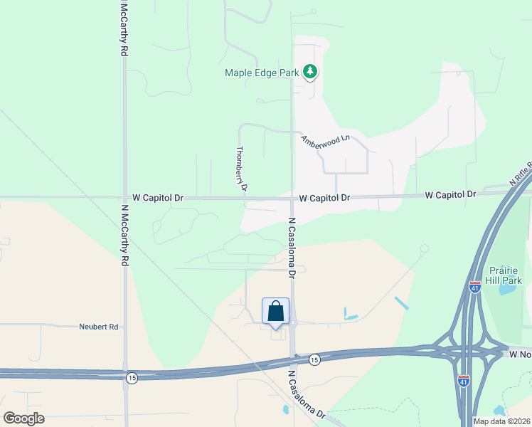 map of restaurants, bars, coffee shops, grocery stores, and more near 3329 North Casaloma Drive in Appleton