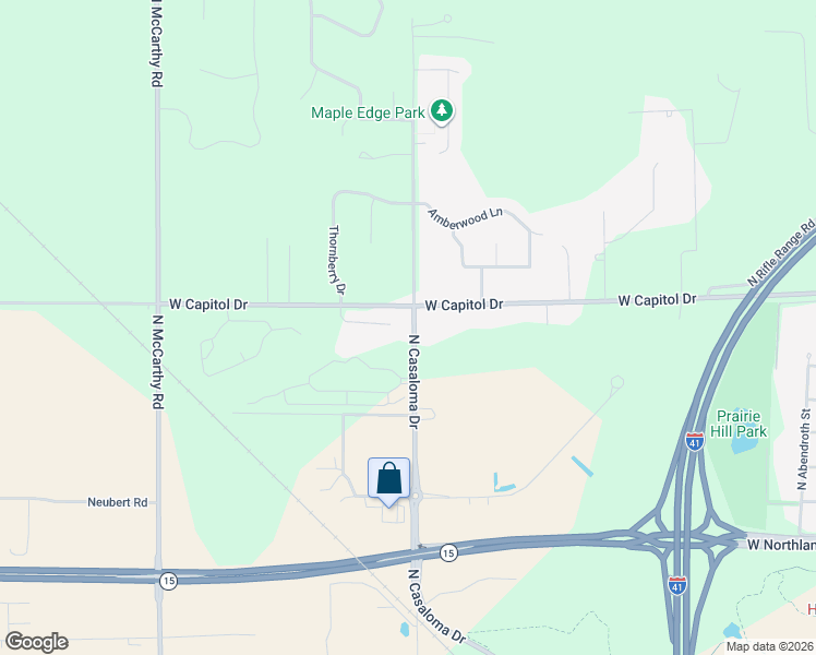 map of restaurants, bars, coffee shops, grocery stores, and more near 3329 North Casaloma Drive in Appleton