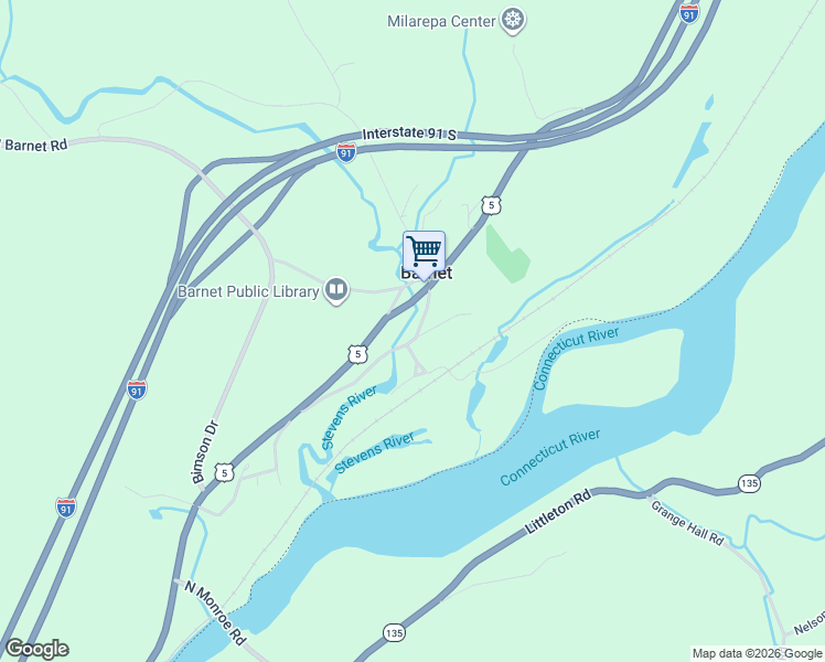 map of restaurants, bars, coffee shops, grocery stores, and more near 286 Carter Street in Barnet