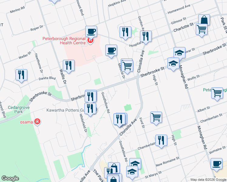 795 Sherbrooke Street, Peterborough ON Walk Score