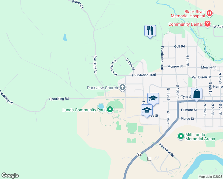 125 Rye Bluff Road, Black River Falls WI Walk Score