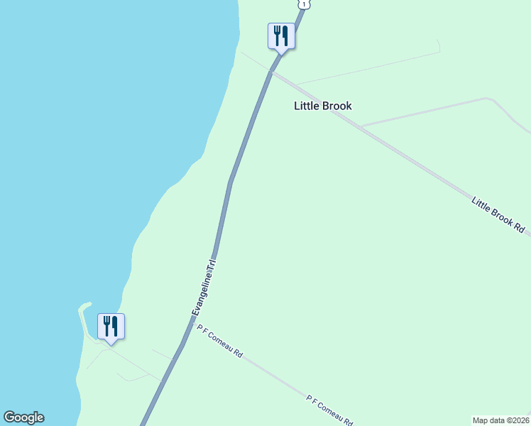 map of restaurants, bars, coffee shops, grocery stores, and more near in Little Brook