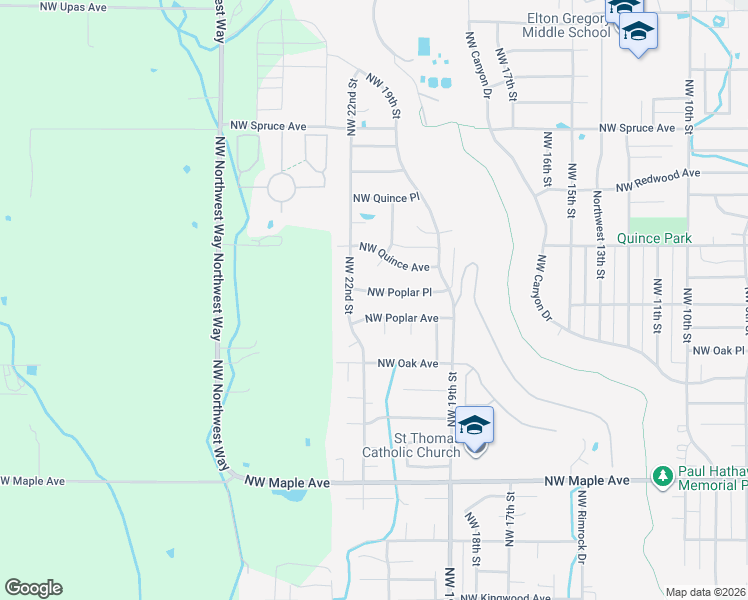 map of restaurants, bars, coffee shops, grocery stores, and more near 2148 Northwest Poplar Place in Redmond