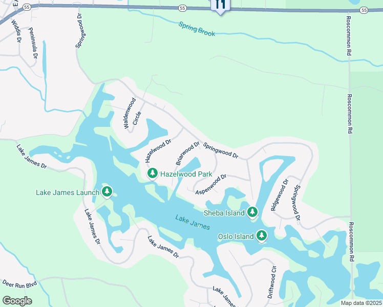 map of restaurants, bars, coffee shops, grocery stores, and more near 101-212 Briarwood Drive in Denton Township