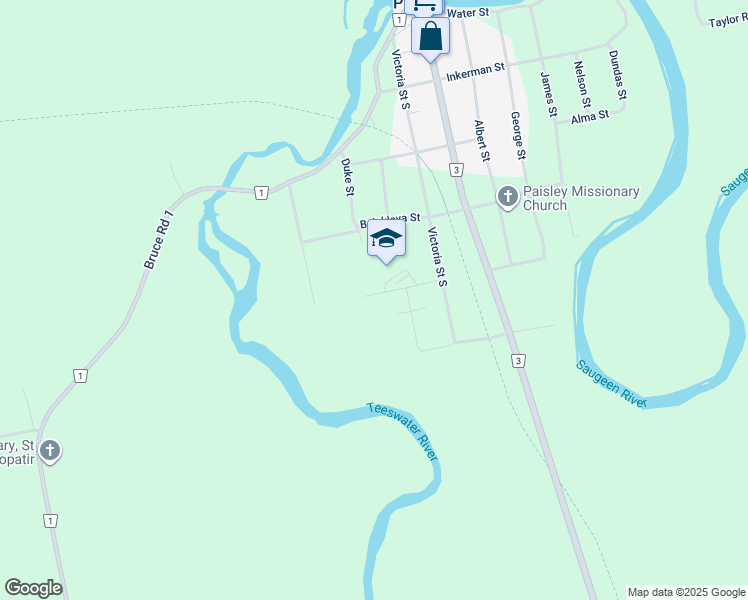 map of restaurants, bars, coffee shops, grocery stores, and more near 161 Arnaud Street in Paisley