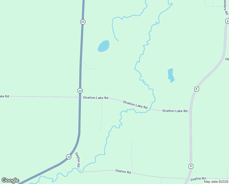 map of restaurants, bars, coffee shops, grocery stores, and more near E1400 Stratton Lake Road in Waupaca