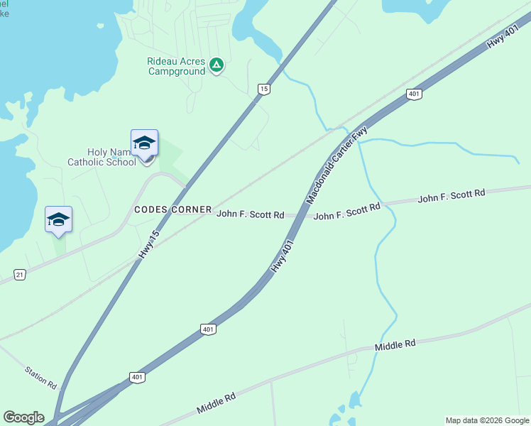 map of restaurants, bars, coffee shops, grocery stores, and more near 1050 John F. Scott Road in Kingston