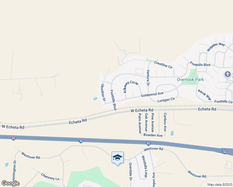 map of restaurants, bars, coffee shops, grocery stores, and more near Apex Ct in Gillette