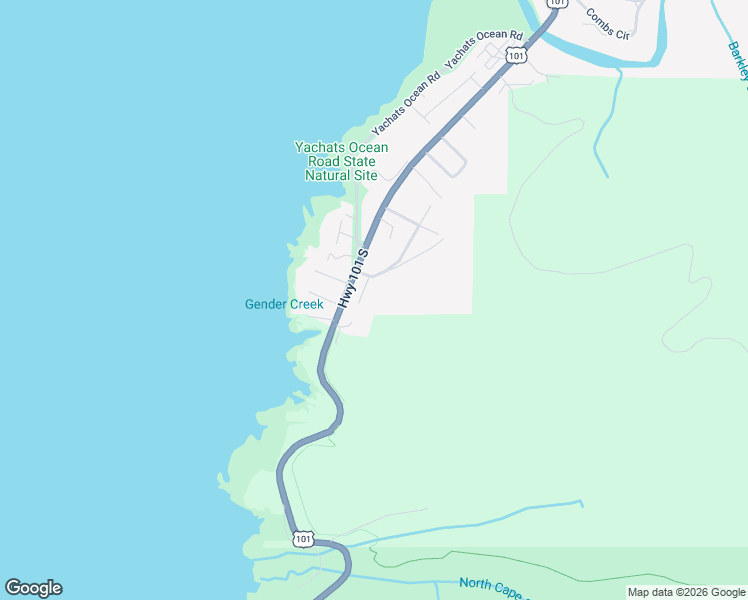 map of restaurants, bars, coffee shops, grocery stores, and more near 674 Pacific View Drive in Yachats