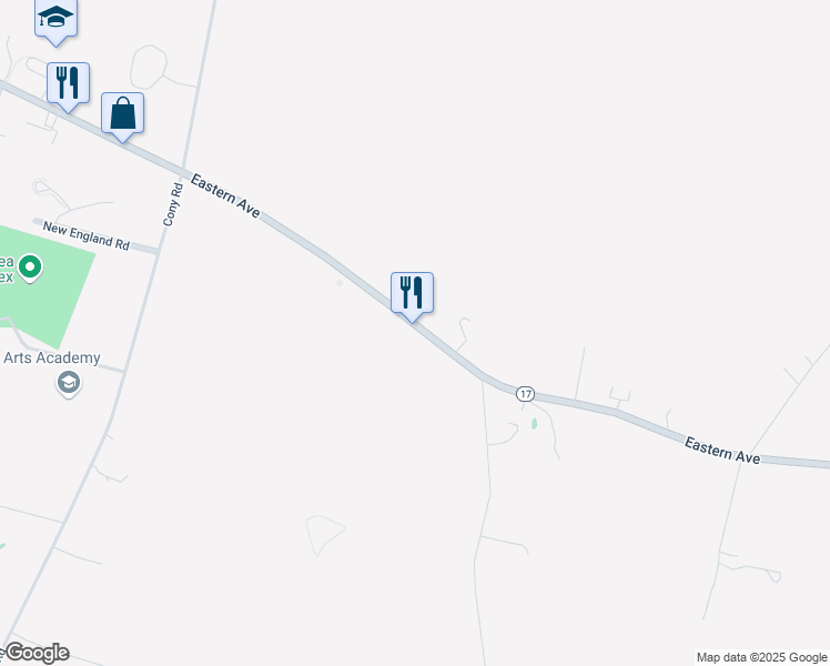 map of restaurants, bars, coffee shops, grocery stores, and more near 434 Eastern Avenue in Augusta