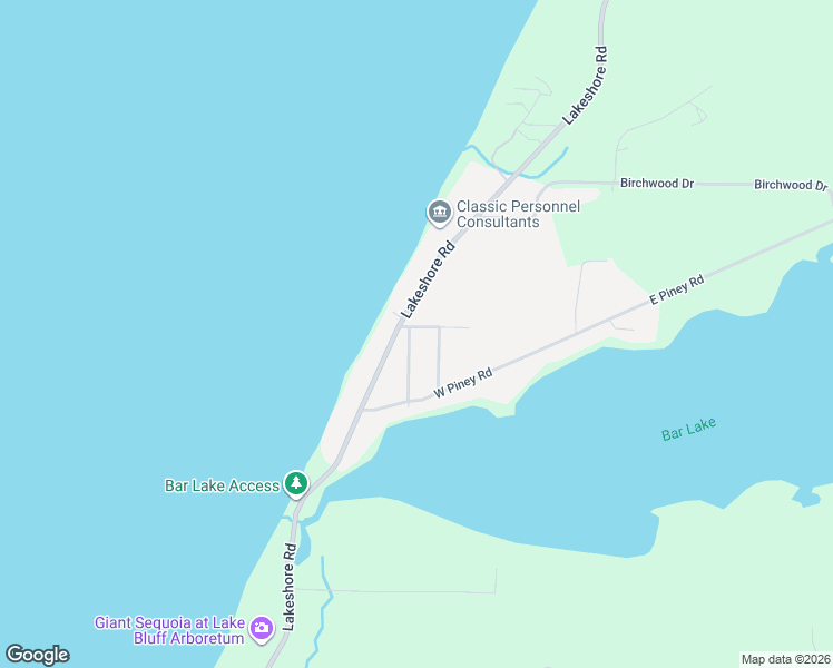 map of restaurants, bars, coffee shops, grocery stores, and more near 3497 Maplewood Avenue in Manistee