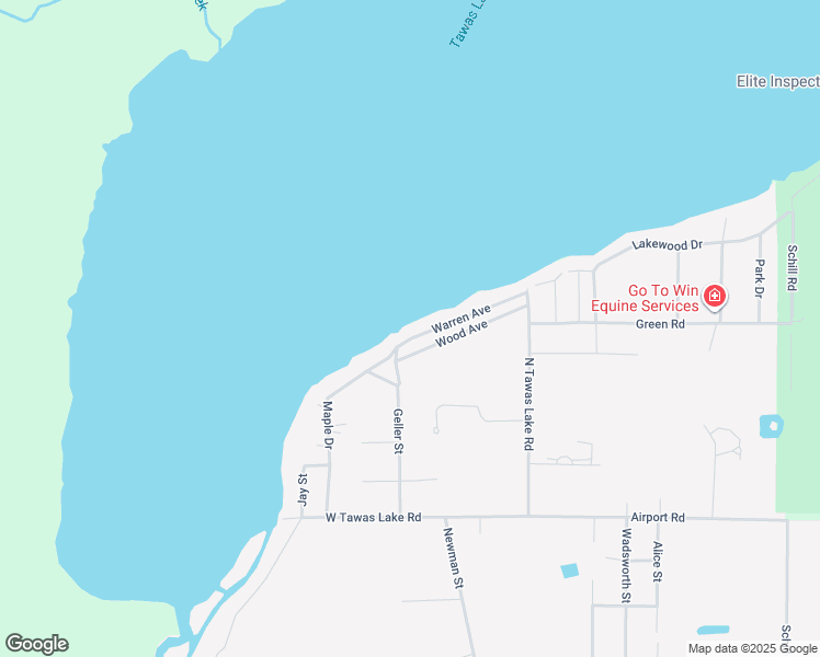 map of restaurants, bars, coffee shops, grocery stores, and more near 100-146 Warren Avenue in East Tawas