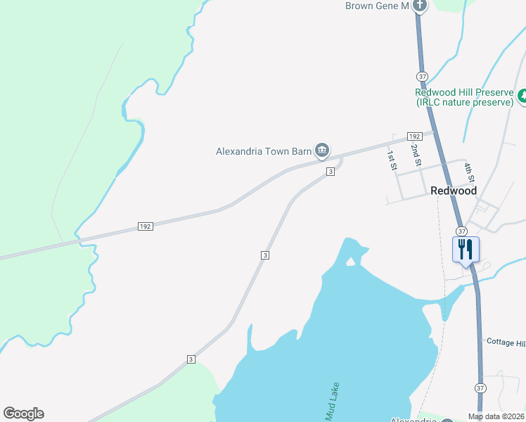 map of restaurants, bars, coffee shops, grocery stores, and more near 28200-28298 County Road 3 in Redwood