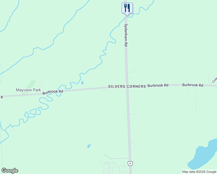 map of restaurants, bars, coffee shops, grocery stores, and more near 2158 Burbrook Road in Kingston