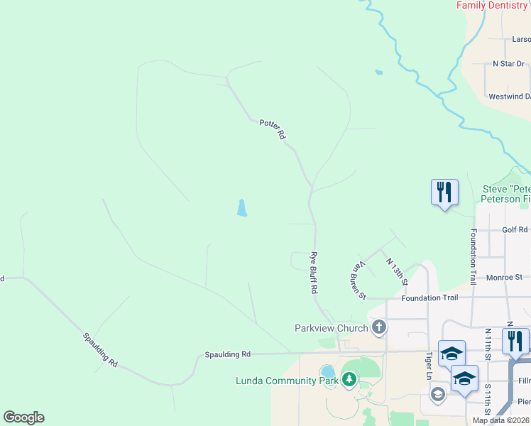 map of restaurants, bars, coffee shops, grocery stores, and more near N6387 Rye Bluff Road in Black River Falls