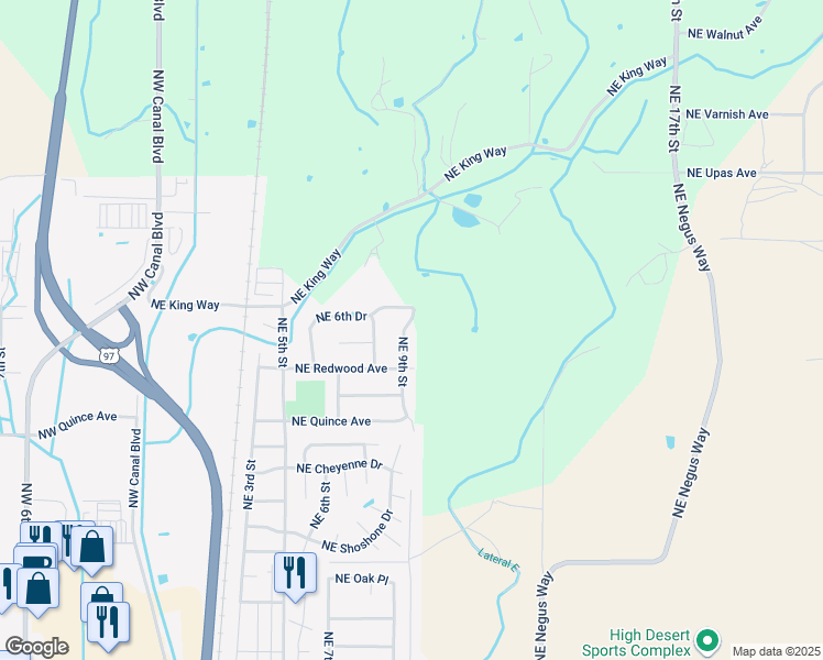 map of restaurants, bars, coffee shops, grocery stores, and more near 2715 Northeast 9th Street in Redmond