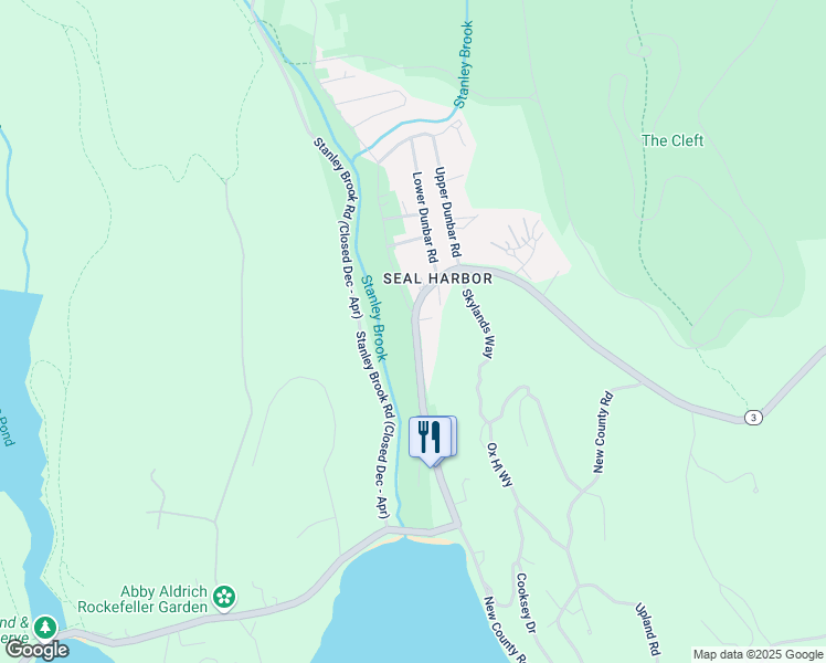 map of restaurants, bars, coffee shops, grocery stores, and more near 6 Champlain Drive in Mount Desert
