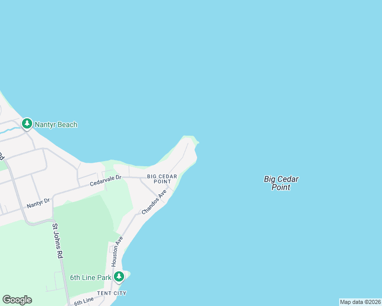map of restaurants, bars, coffee shops, grocery stores, and more near 597 Cedarvale Drive in Innisfil
