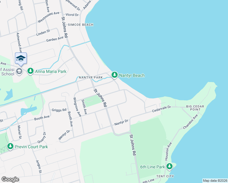 map of restaurants, bars, coffee shops, grocery stores, and more near 862 Kennedy Road in Innisfil