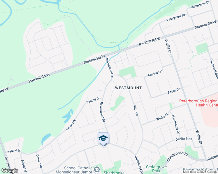 map of restaurants, bars, coffee shops, grocery stores, and more near in Peterborough