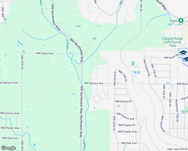 map of restaurants, bars, coffee shops, grocery stores, and more near 2966 Northwest Way in Redmond
