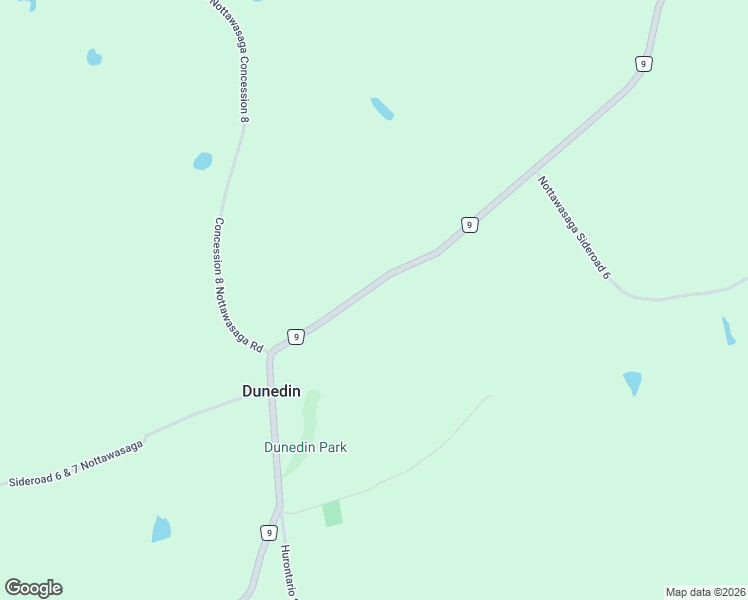 map of restaurants, bars, coffee shops, grocery stores, and more near 8825 County Road 9 in Creemore