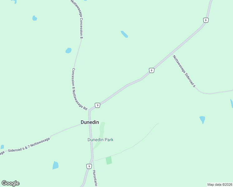 map of restaurants, bars, coffee shops, grocery stores, and more near 8825 County Road 9 in Creemore