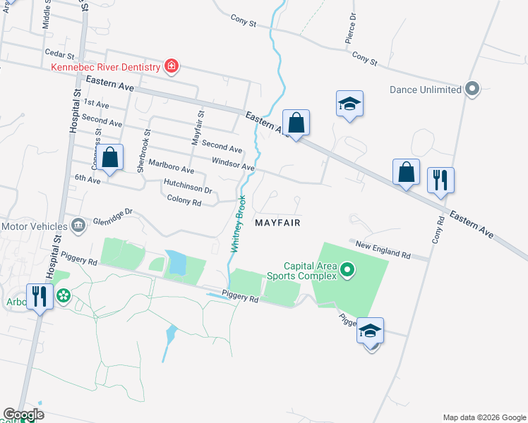map of restaurants, bars, coffee shops, grocery stores, and more near in Augusta