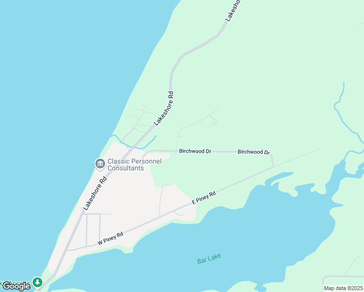 map of restaurants, bars, coffee shops, grocery stores, and more near 340 Birchwood Drive in Manistee