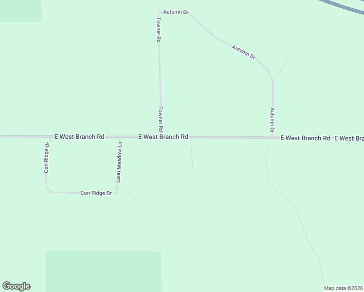 map of restaurants, bars, coffee shops, grocery stores, and more near East West Branch Road in Richfield Township