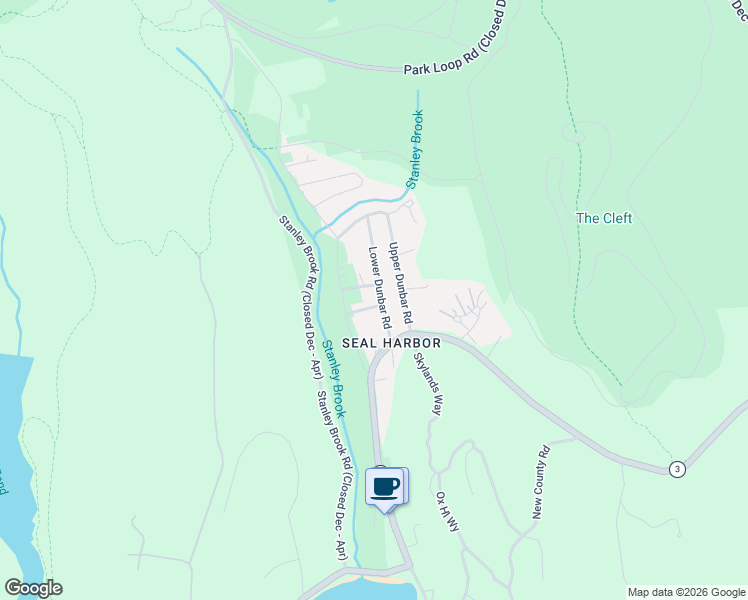 map of restaurants, bars, coffee shops, grocery stores, and more near 6 McKenzies Hill Road in Mount Desert
