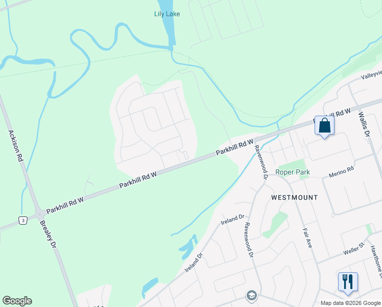 map of restaurants, bars, coffee shops, grocery stores, and more near 344 Florence Drive in Peterborough