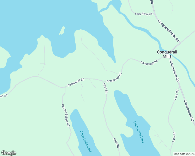 map of restaurants, bars, coffee shops, grocery stores, and more near 481 Conquerall Road in Conquerall Mills