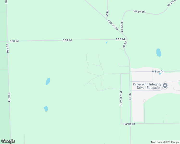 map of restaurants, bars, coffee shops, grocery stores, and more near 2190 39 Road in Cadillac